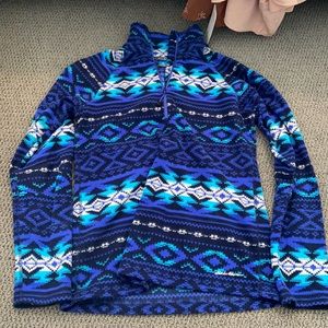 Eddie Bauer blue tribal print